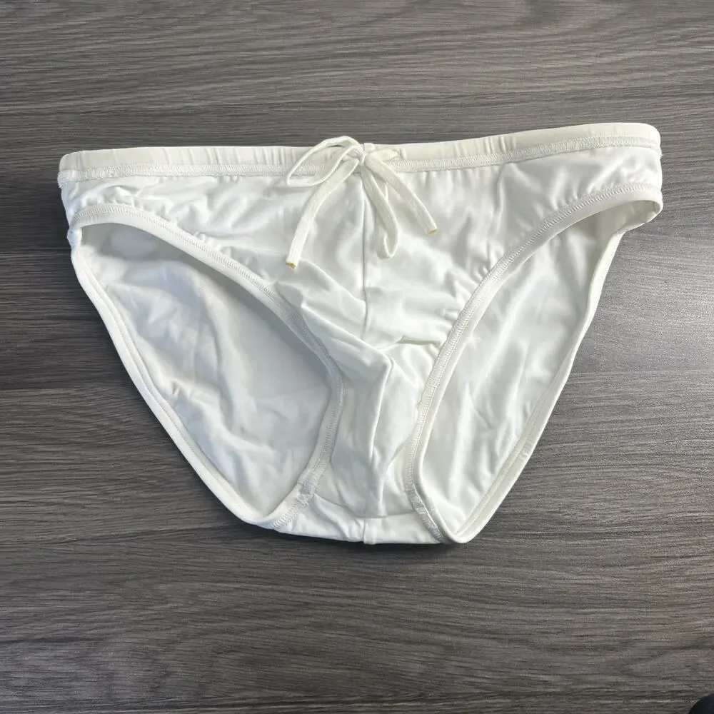 Speedo Men’s Swim Brief Size 34 White NWT New Old Stock Racing Swimsuit READ
